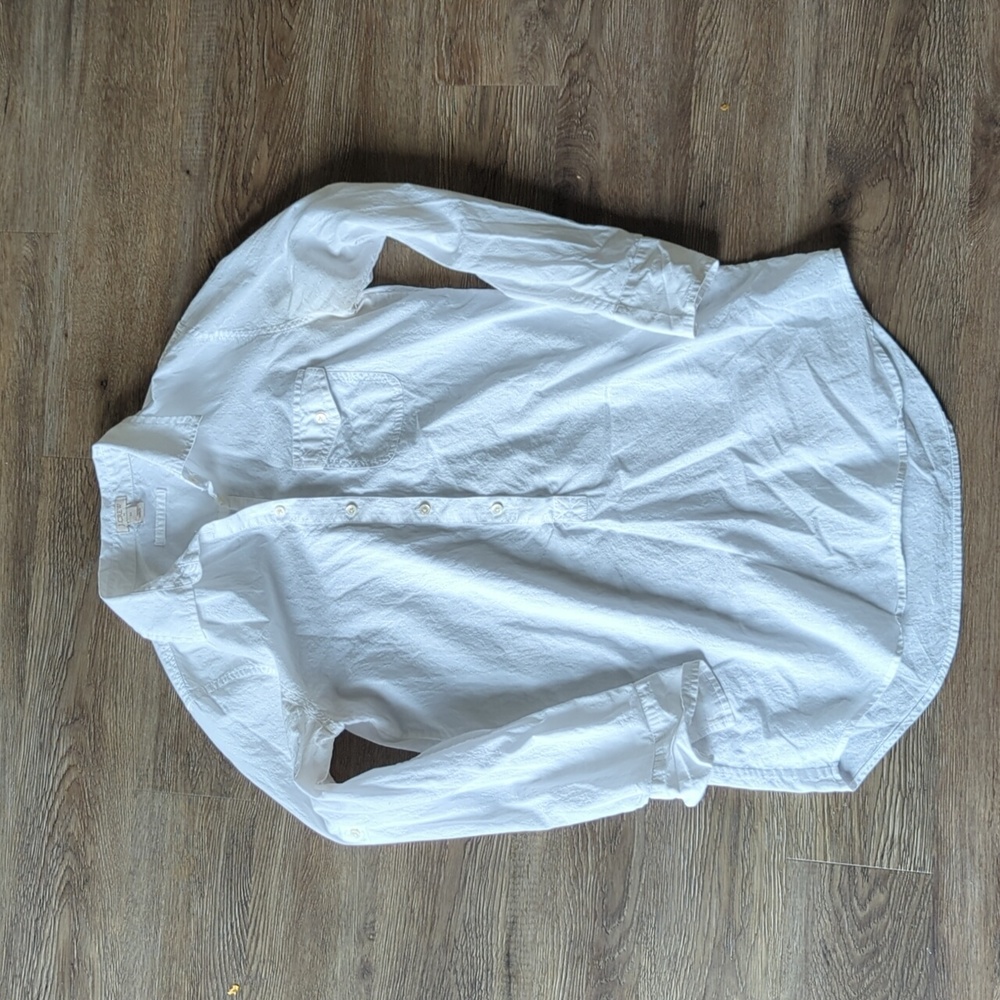 J.Crew White Button Down Tunic